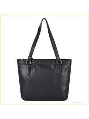 Genuine Leather Tote Shoulder Bag Zip Satchel Handbag Work Casual